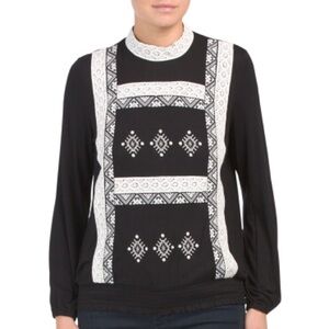 RXB Embroidered long sleeve top
